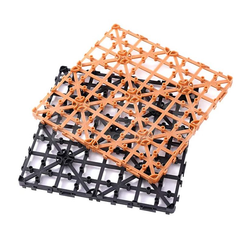 Gjør-det-selv sammenlåsende plastbase for gulv 30cm x 30cm